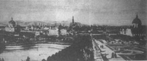 ショパンが訪れた，19世紀前半当時のウィーン市街。
