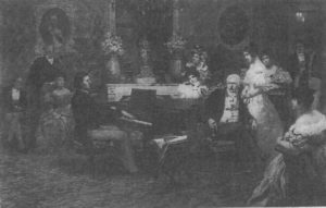 ポーランドの大貴族，ラジヴィウ家のサロンにおけるショパンのコンサート